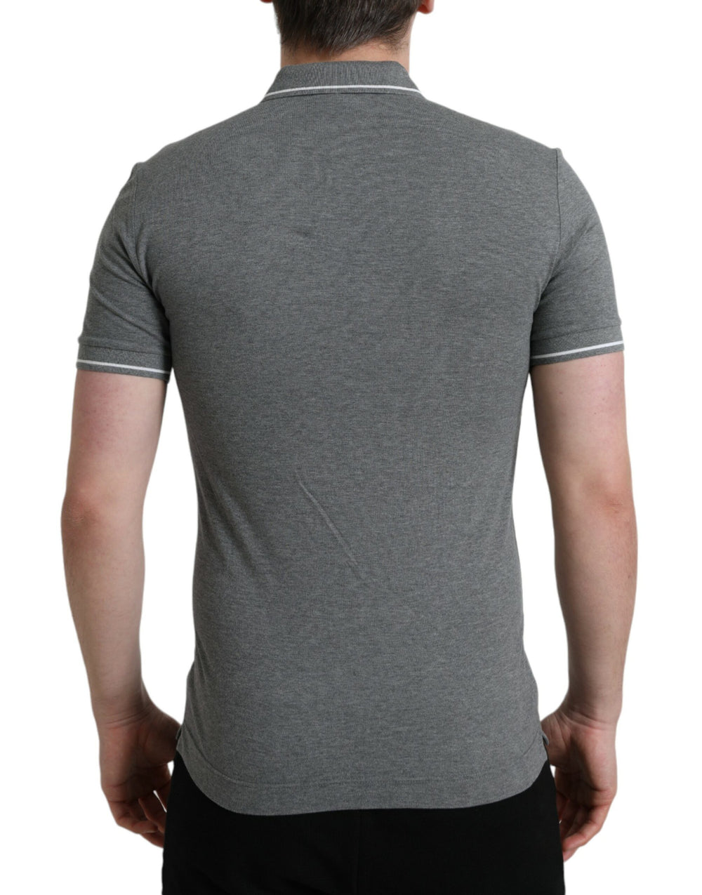 Dolce & Gabbana Cotton Polo Shirt in Grey