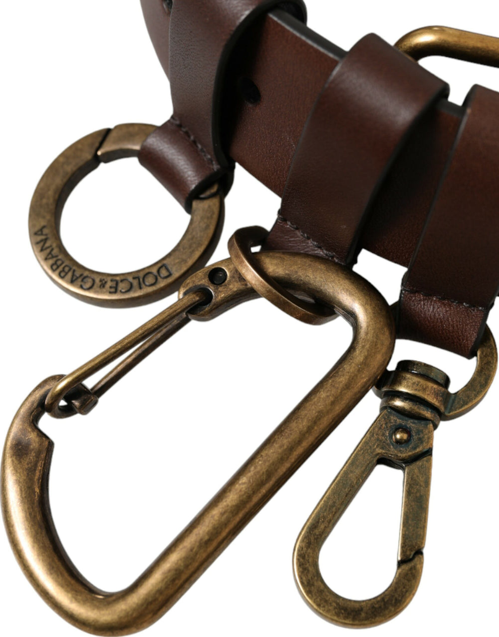 Dolce & Gabbana Calf Leather Belt in Brown