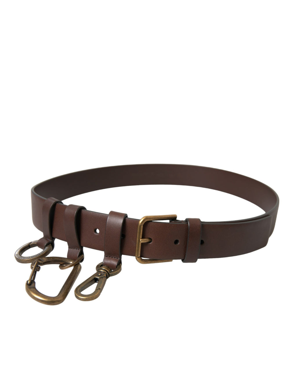 Dolce & Gabbana Calf Leather Belt in Brown