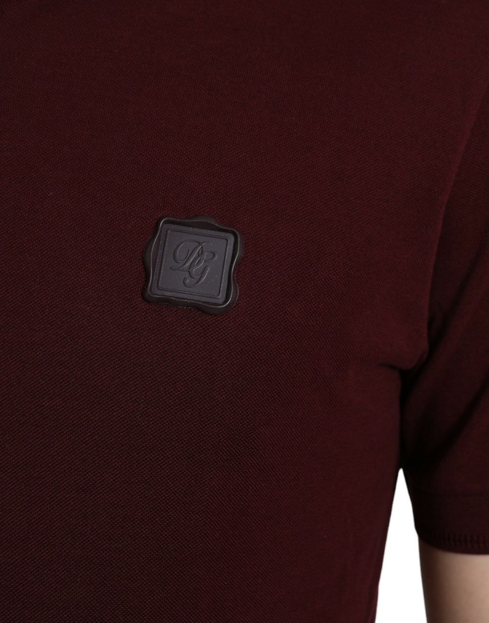 Dolce & Gabbana Cotton Polo Shirt in Maroon