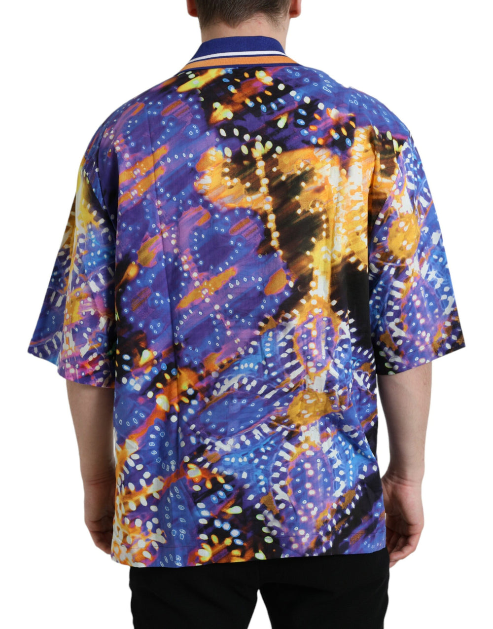 Dolce & Gabbana 100% Cotton Luminarie Print Casual Shirt in Multicolour