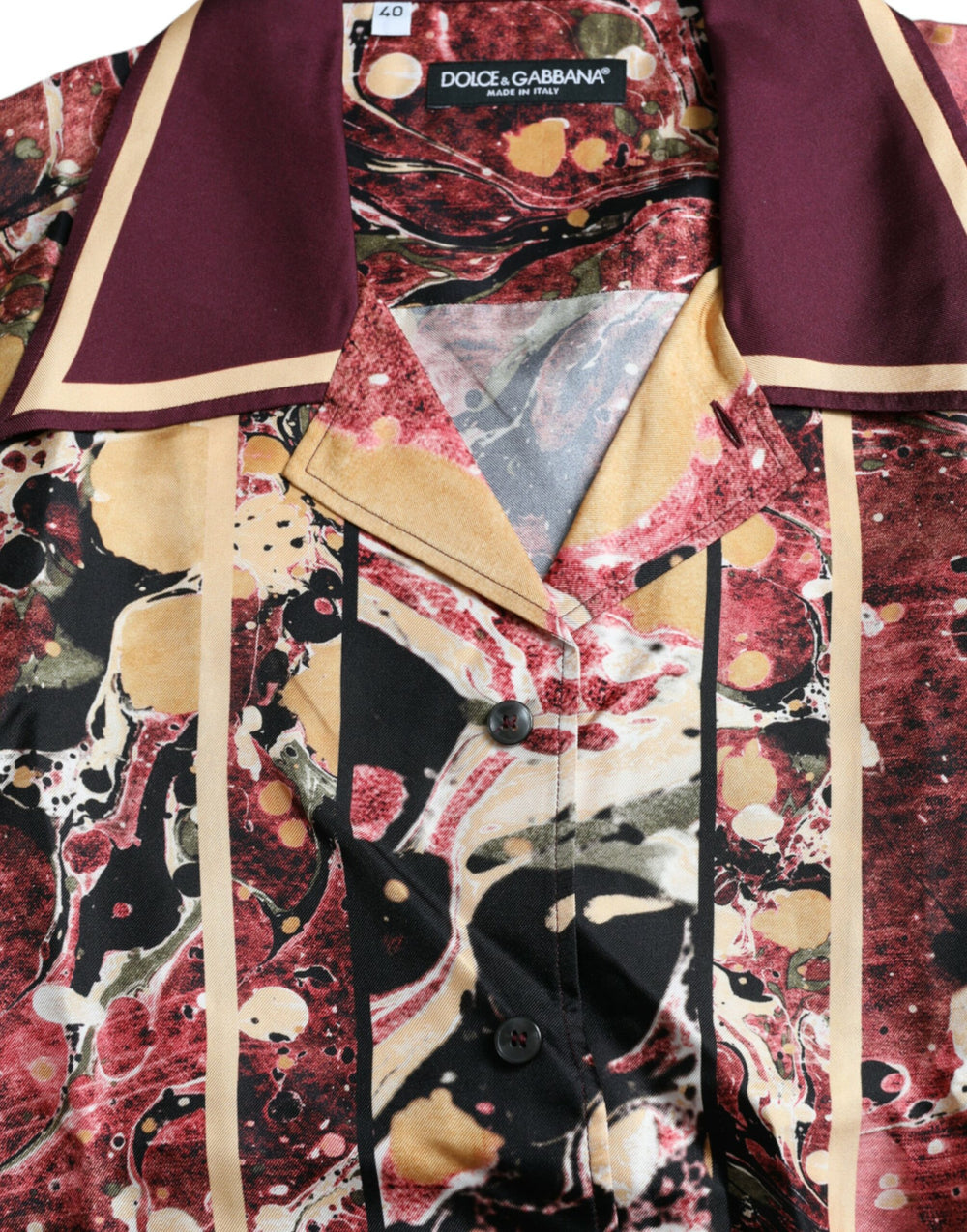 Dolce & Gabbana 100% Silk Shirt in Multicolor