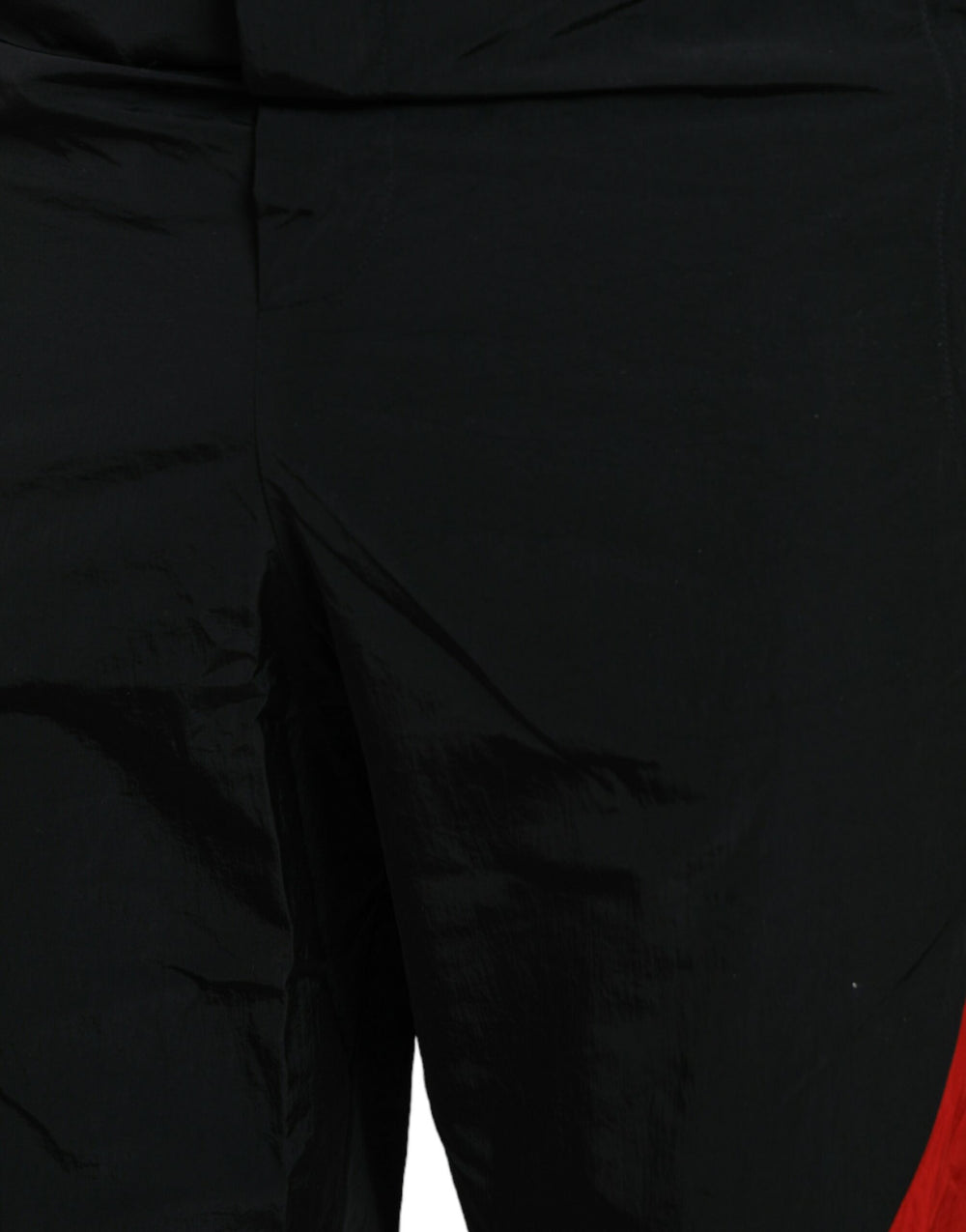 Dolce & Gabbana 100% Nylon Leopard Print Jogger Pants in Black and Red