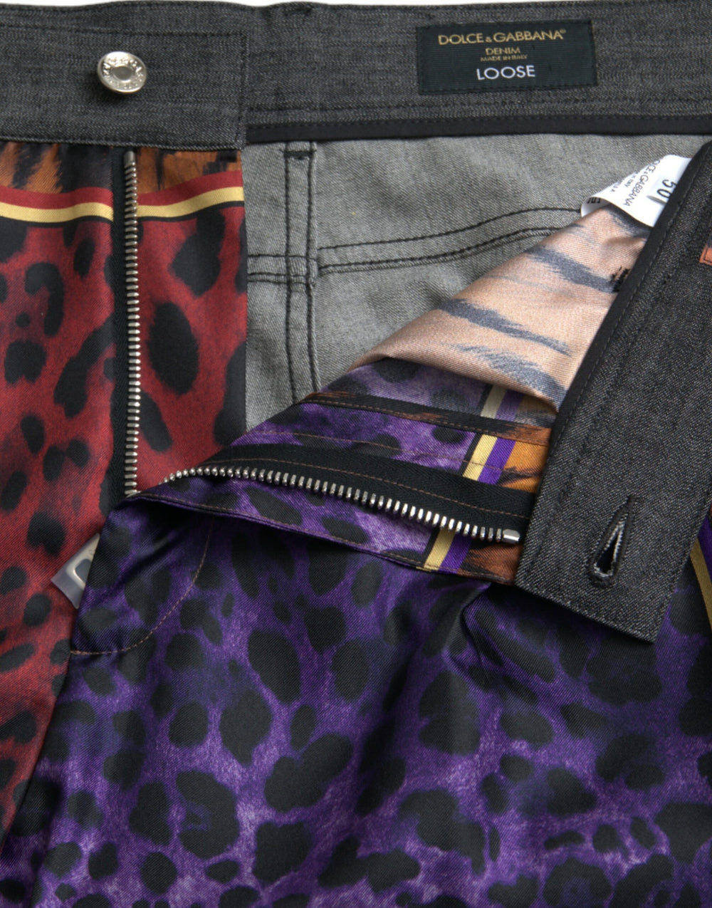 Dolce & Gabbana Cotton Silk Tapered Trousers in Multicolor