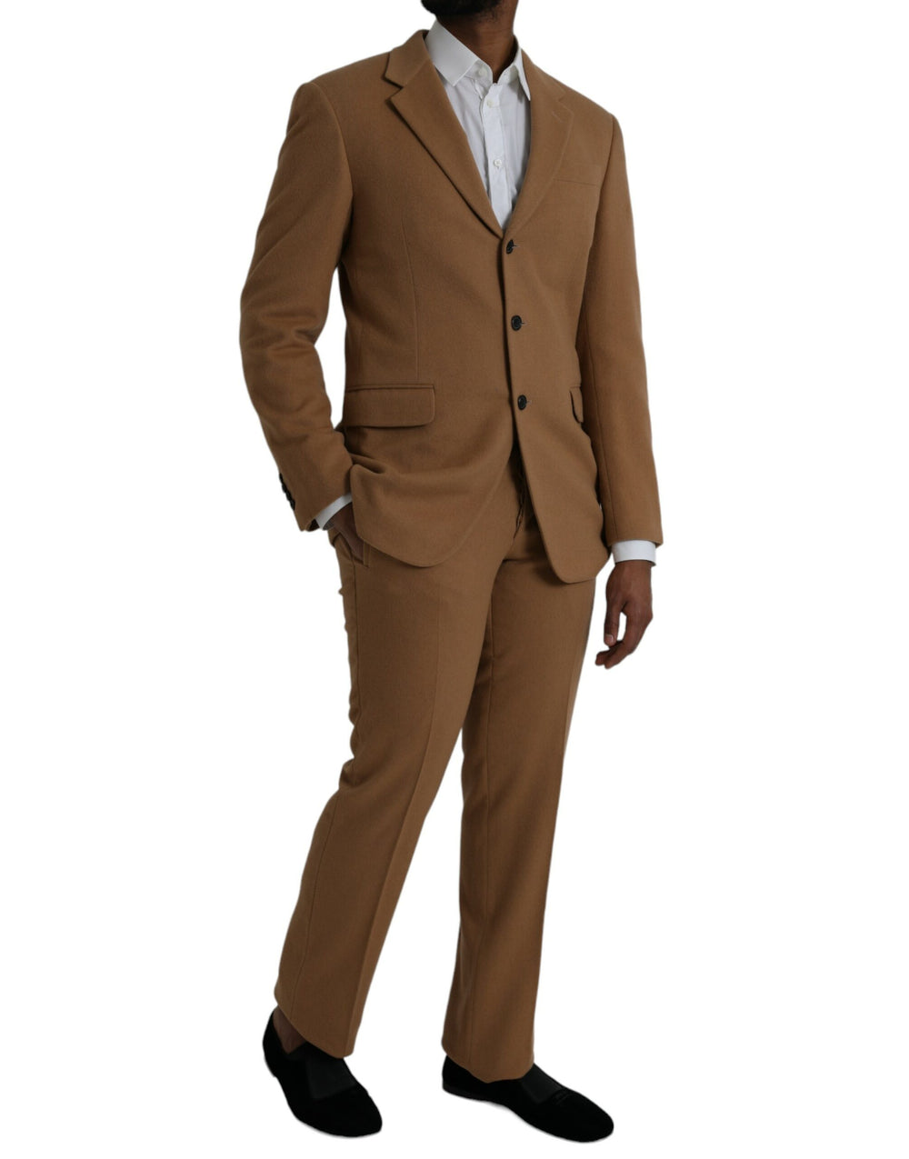 Prada 100% Cashmere Two-Piece Suit in Brown
