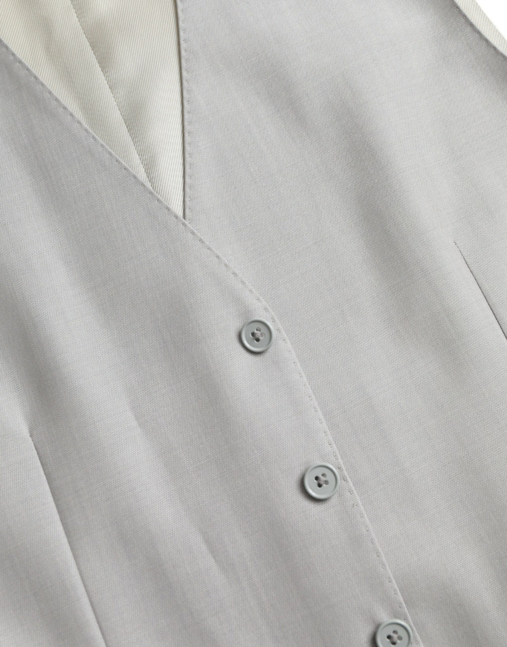 Dolce & Gabbana Virgin Wool and Silk Waistcoat in Light Grey