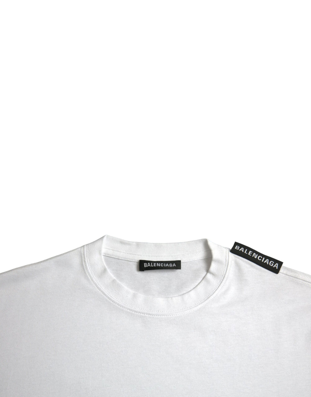 Balenciaga 100% Cotton T-shirt in Off White