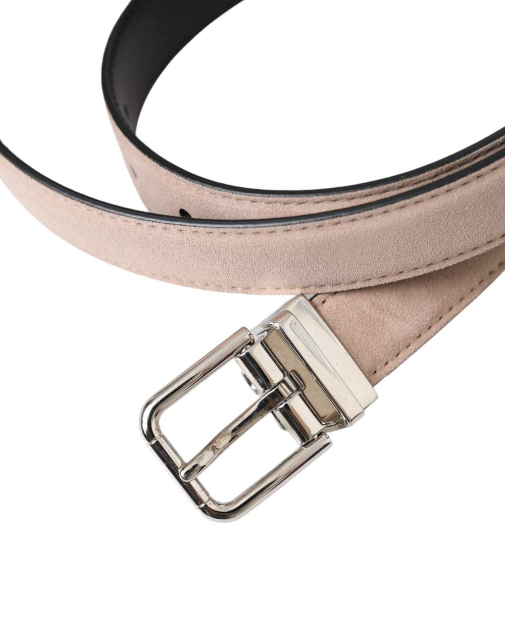 Dolce & Gabbana Suede Leather Belt in Beige