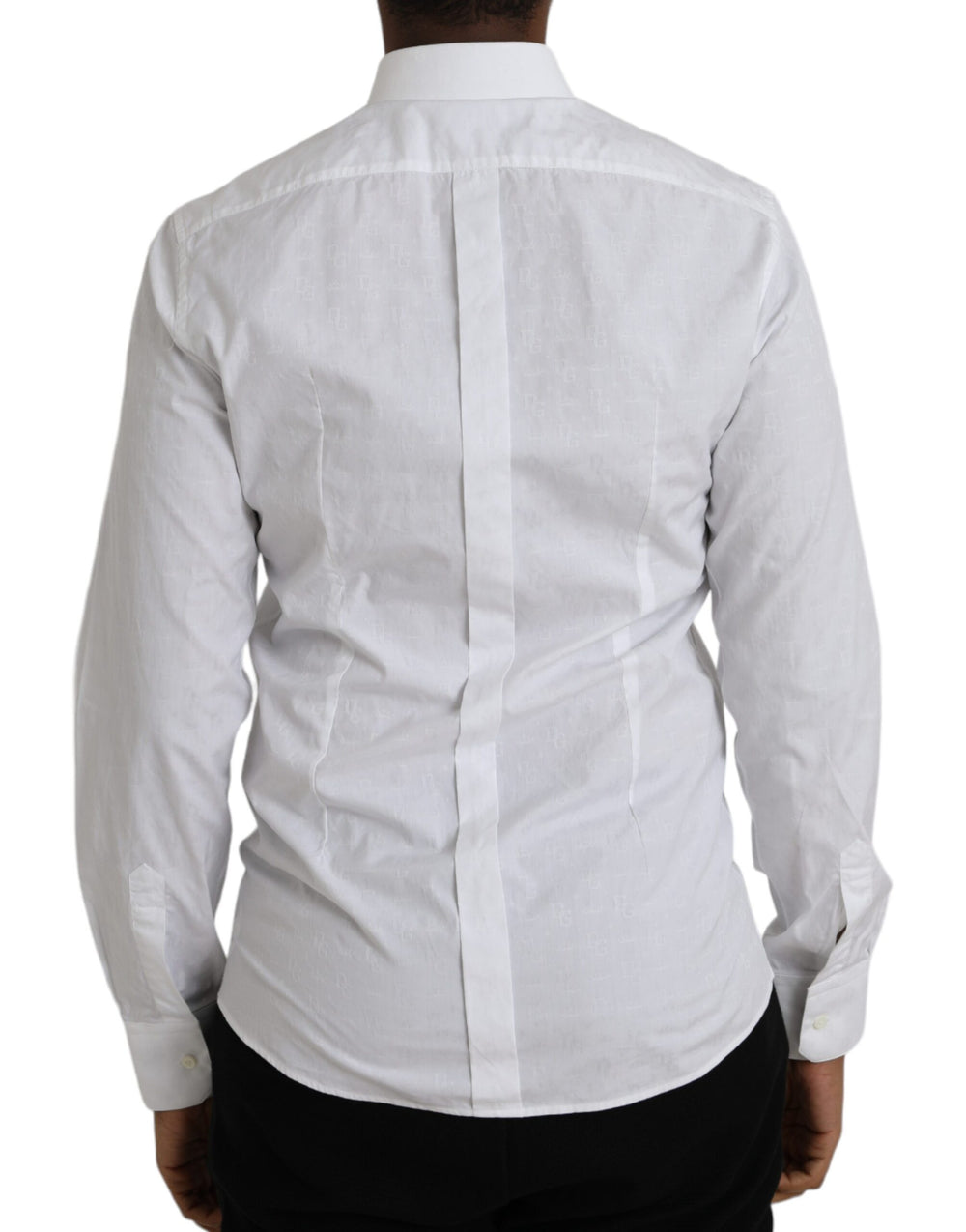 Dolce & Gabbana 100% Cotton GOLD Dress Shirt in White