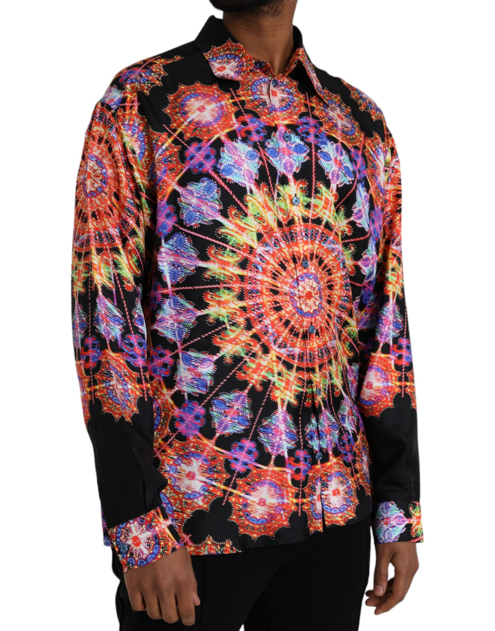 Dolce & Gabbana 100% Silk Casual Shirt in Multicolor
