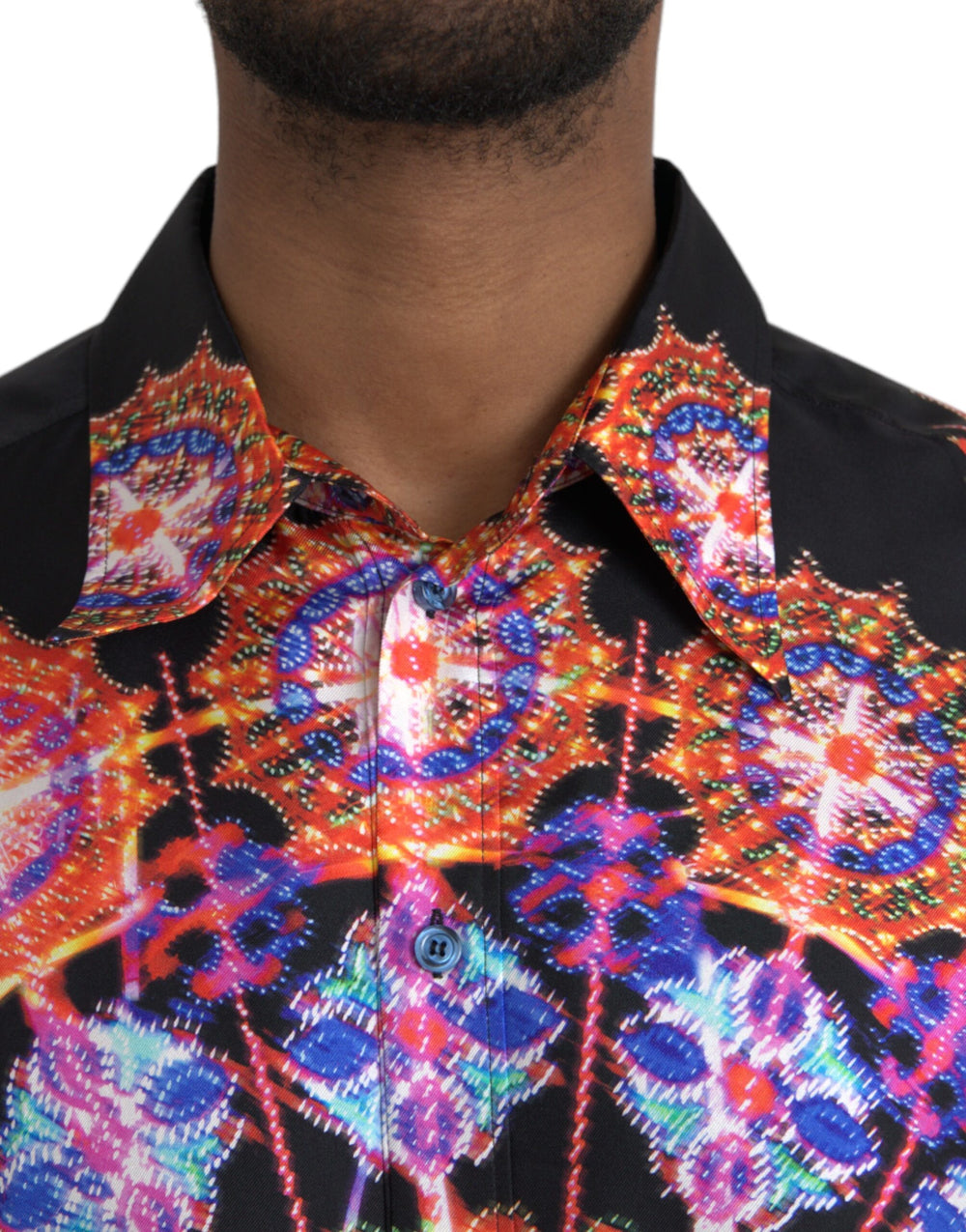 Dolce & Gabbana 100% Silk Casual Shirt in Multicolor