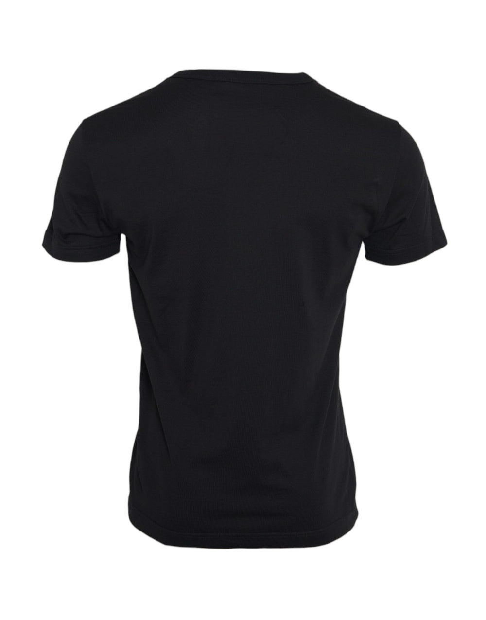 Dolce & Gabbana 100% Cotton Crew Neck T-Shirt in Black