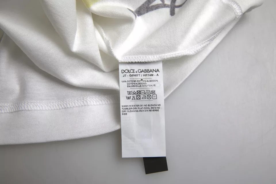 Dolce & Gabbana Graphic Cotton T-shirt in White