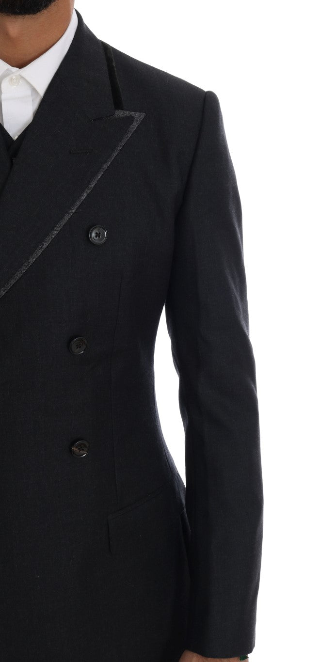 Dolce & Gabbana Wool Three-Piece Suit in Grey