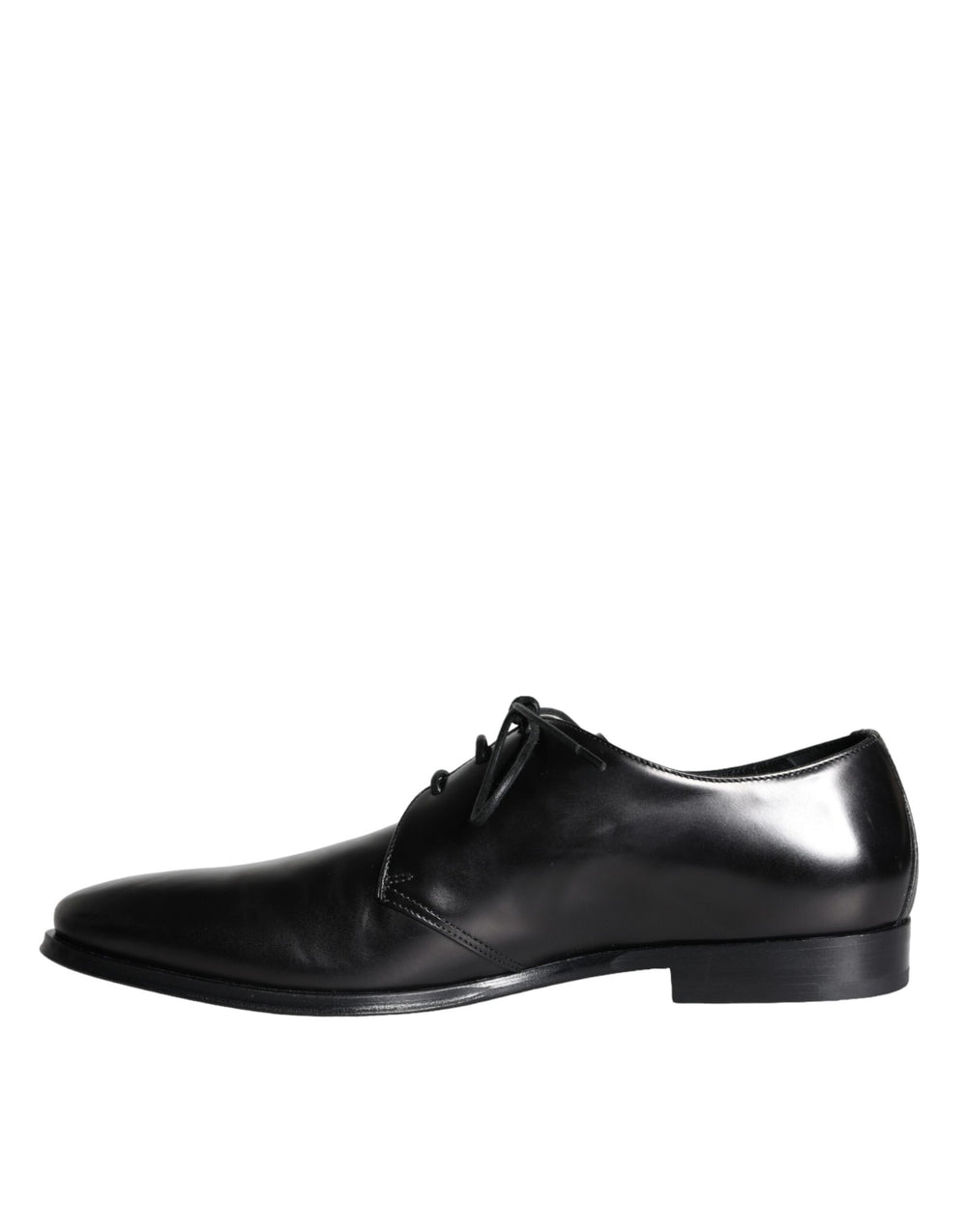 Dolce & Gabbana Calfskin Leather Derby Shoes in Black