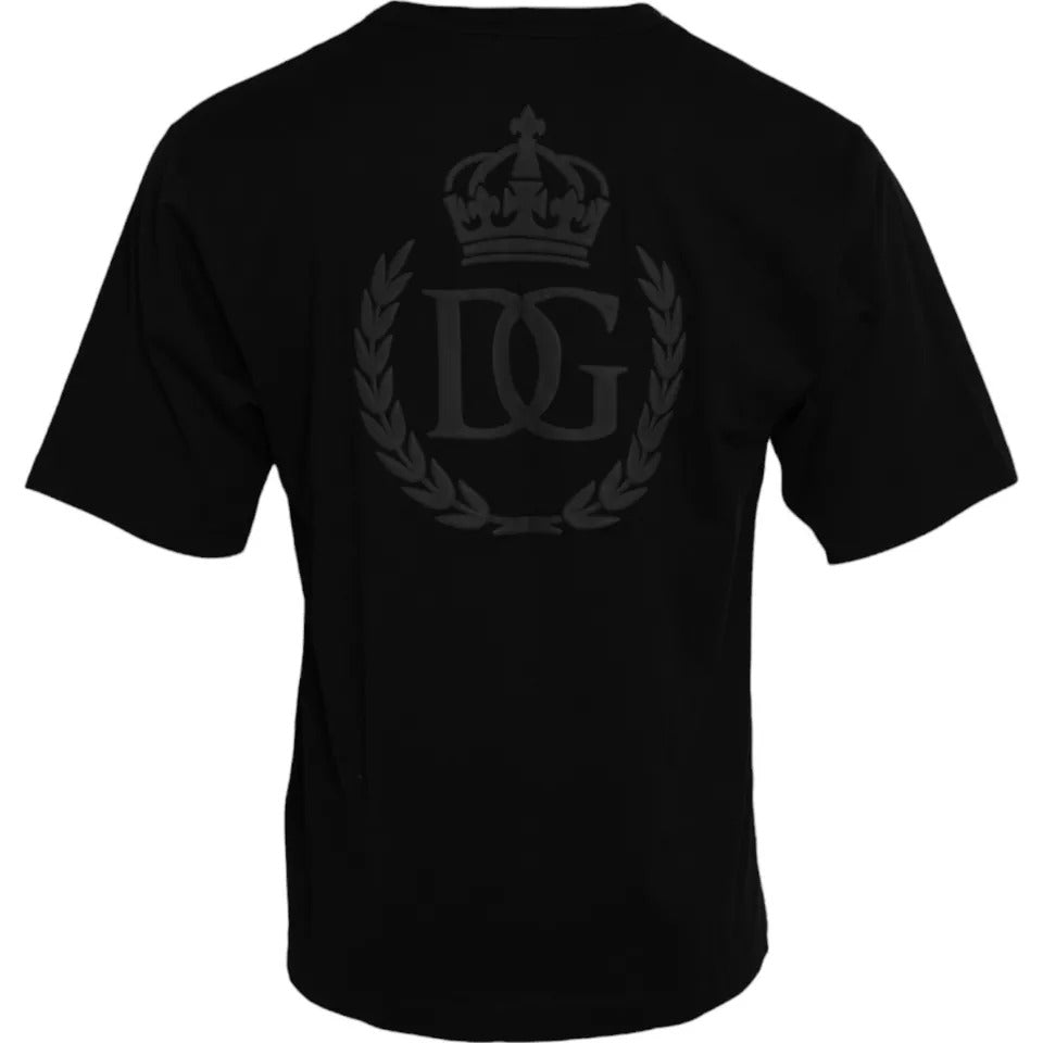 Dolce & Gabbana Cotton Crew Neck T-shirt in Black