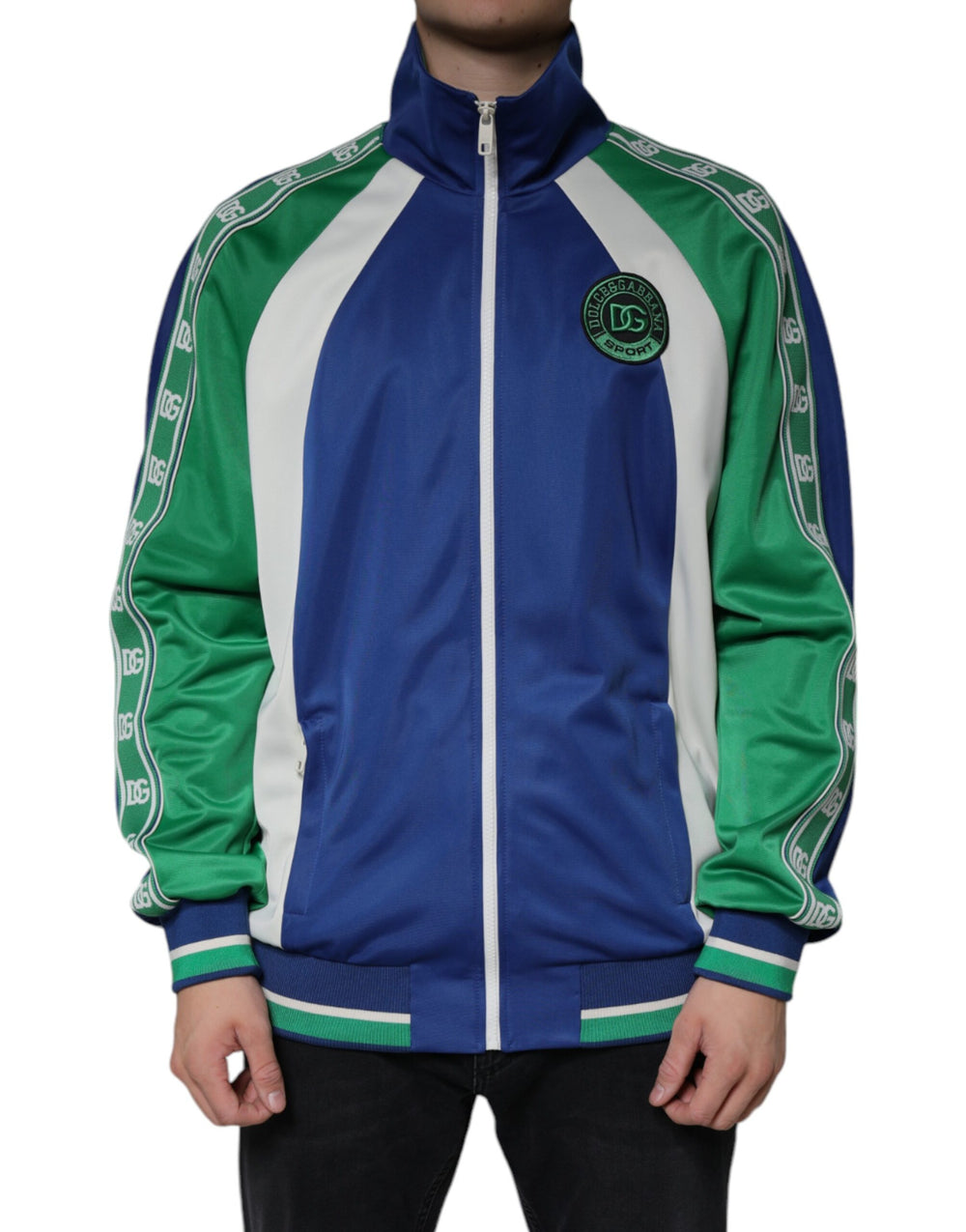 Multicolor Polyester Full Zip Bomber Jacket mens luxury fashion - Mens Edit