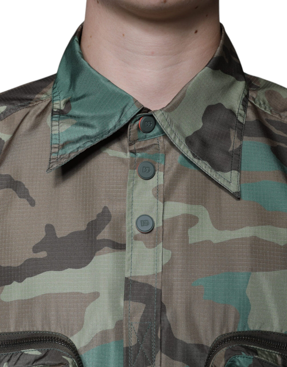 Dolce & Gabbana Camouflage Button-Down Shirt in Multicolor