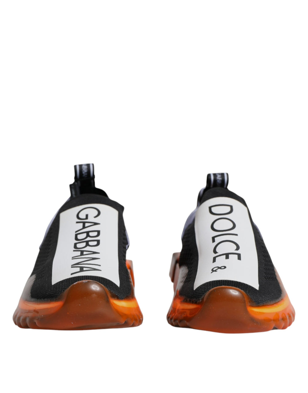Dolce & Gabbana Sorrento Slip-On Sneakers in Black and Orange