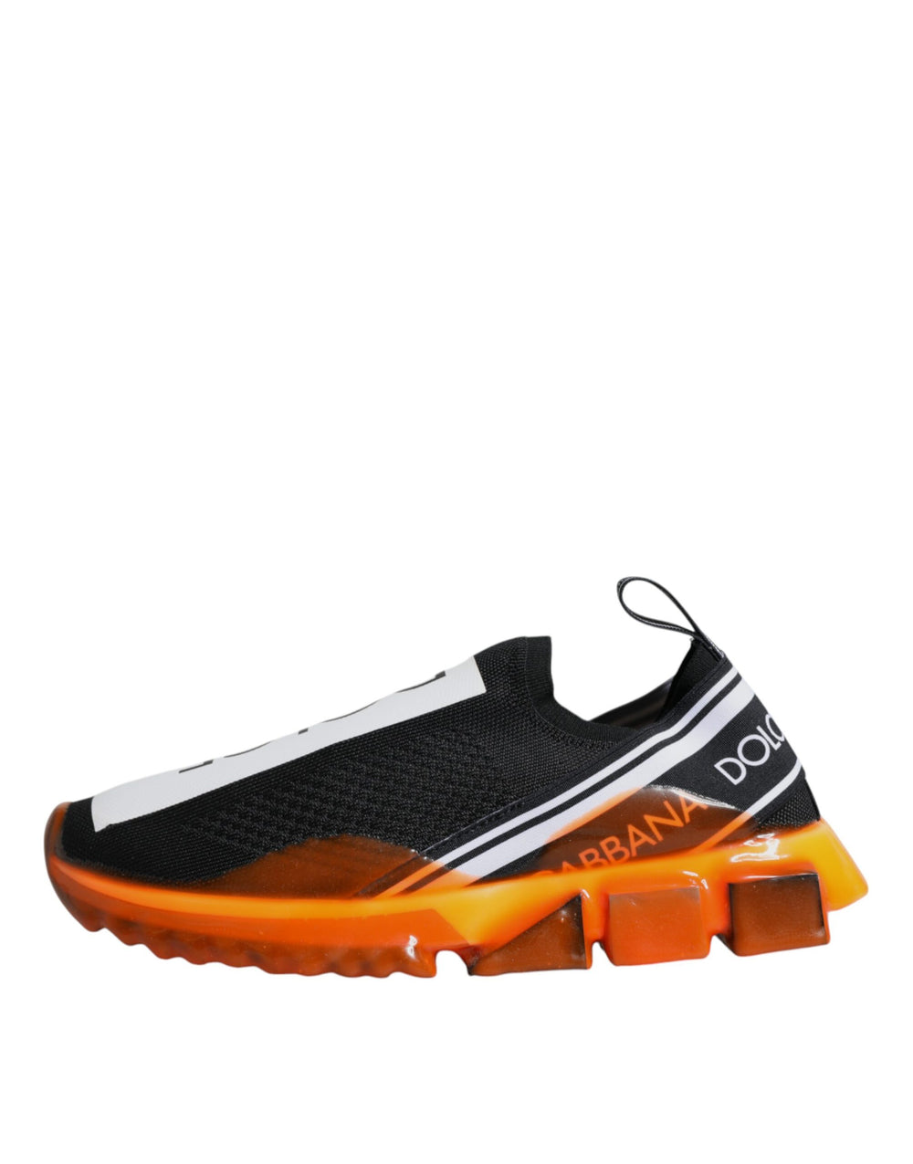 Dolce & Gabbana Sorrento Slip-On Sneakers in Black and Orange