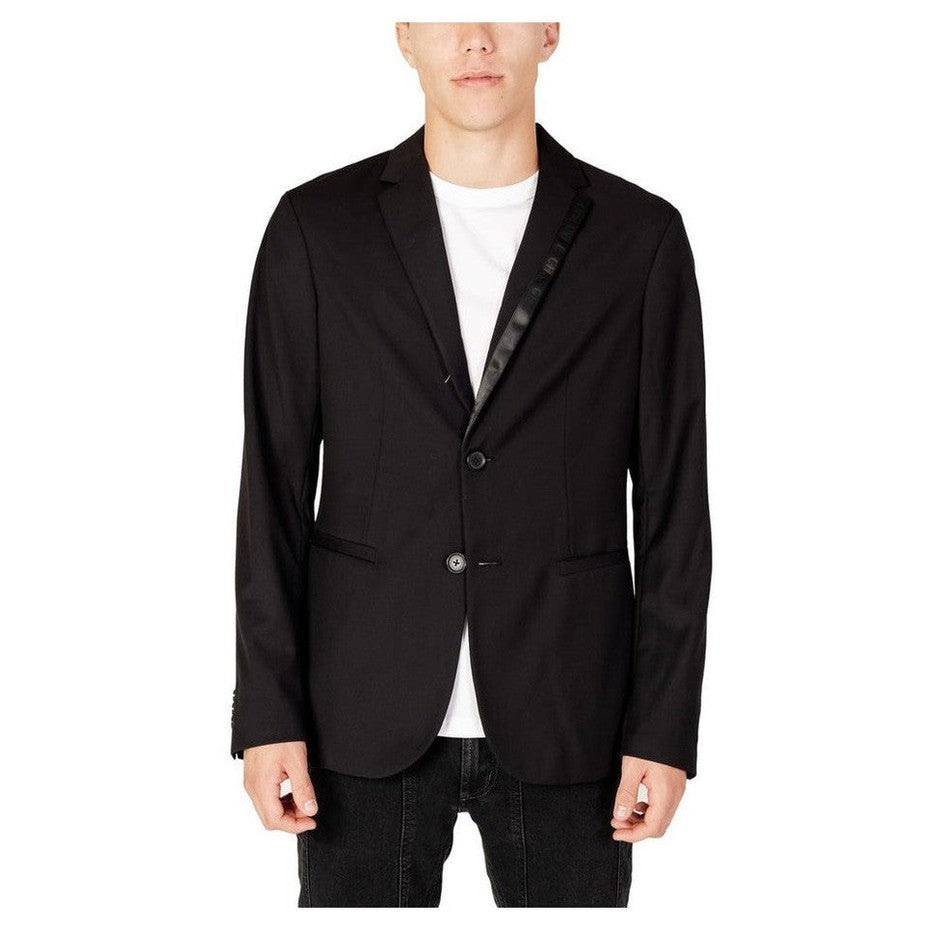 Armani Exchange Black Polyester Men's Blazer - Designer | Mens Edit