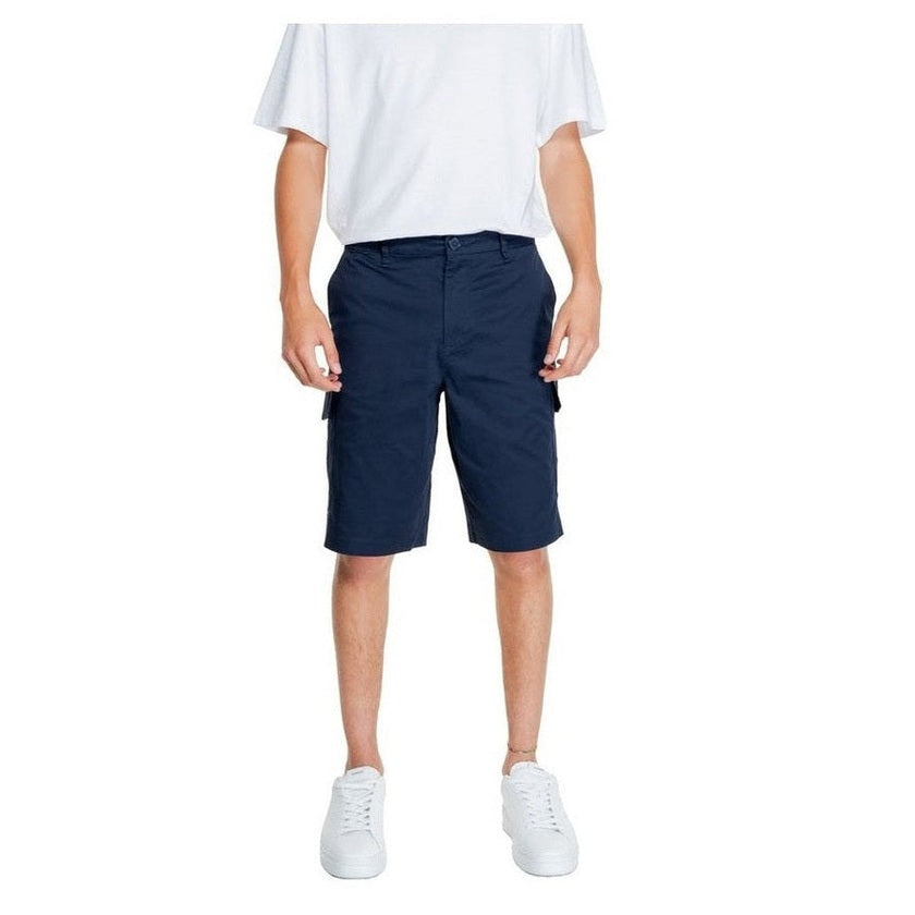 Armani Exchange Blue Cotton Men's Bermuda Shorts Classic Fit - Designer | Mens Edit