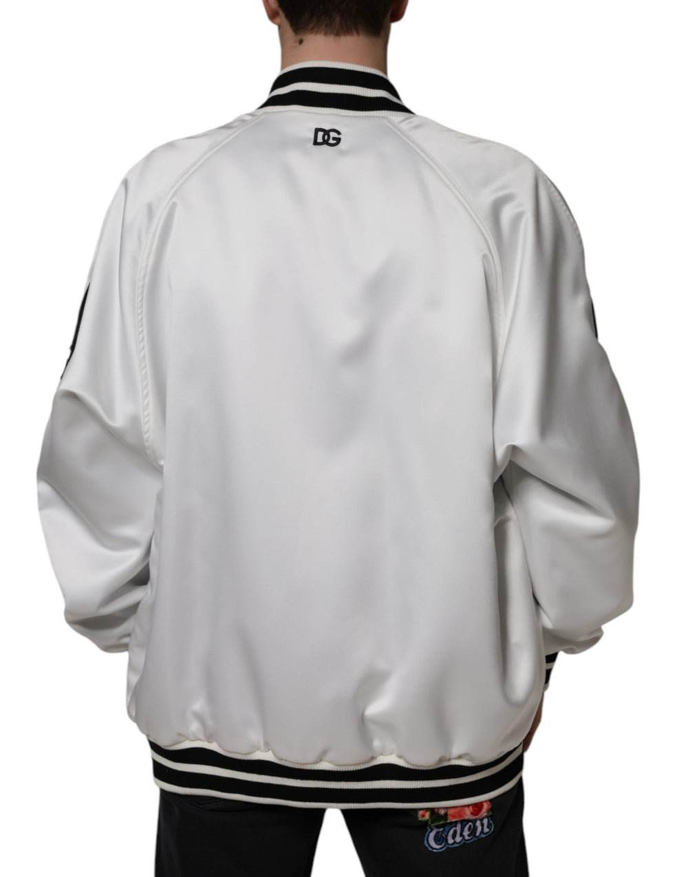 Dolce & Gabbana Polyester Bomber Jacket in White