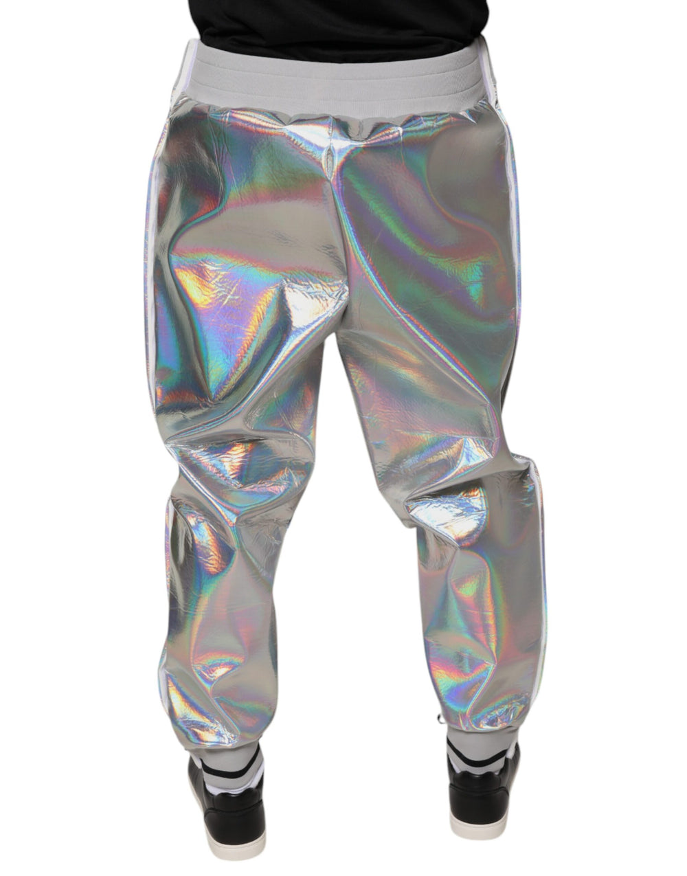 Dolce & Gabbana Iridescent Jogger Sweatpants in Silver