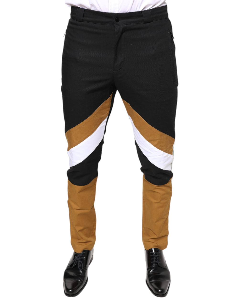 Multicolor Stripe Skinny Cotton Pants mens luxury fashion - Mens Edit