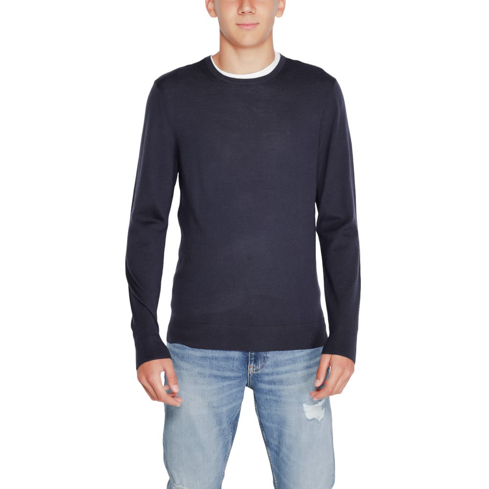 Blue Recycled Wool Sweatshirt mens luxury fashion - Mens Edit