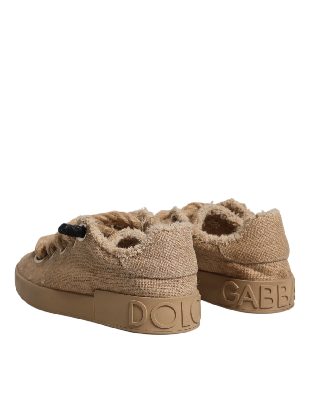 Dolce & Gabbana Jute Low-Top Sneakers in Brown