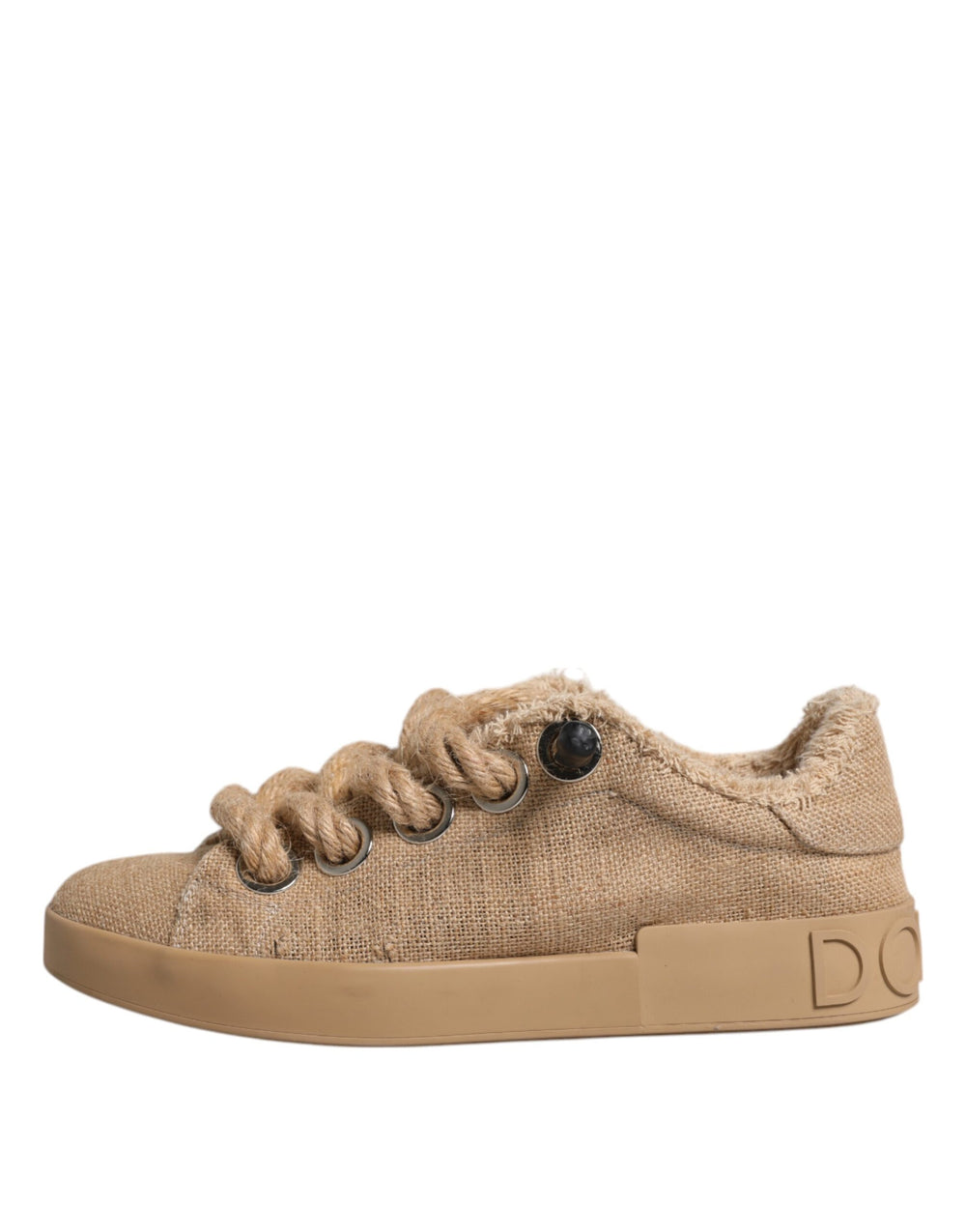 Dolce & Gabbana Jute Low-Top Sneakers in Brown