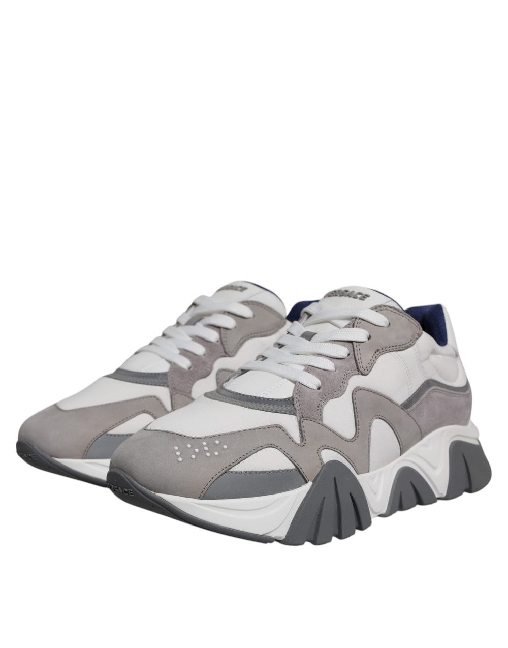Versace Leather Sneakers in Grey