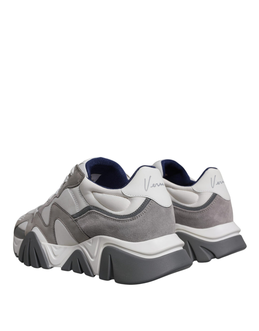Versace Leather Sneakers in Grey