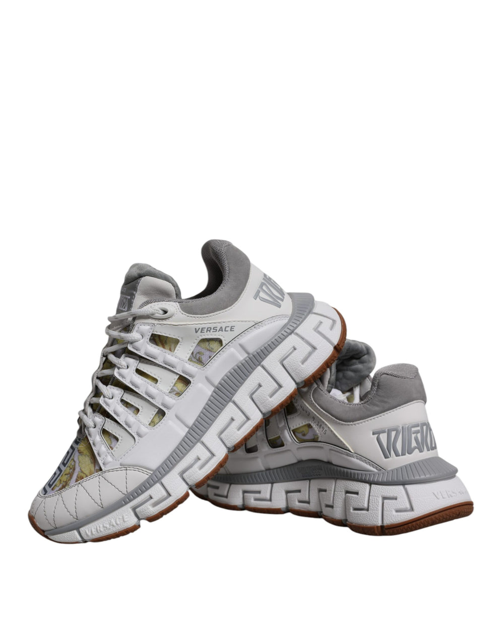 Versace χαμηλό προφίλ Sneakers με Εκτύπωση Barocco Trigreca σε Λευκό