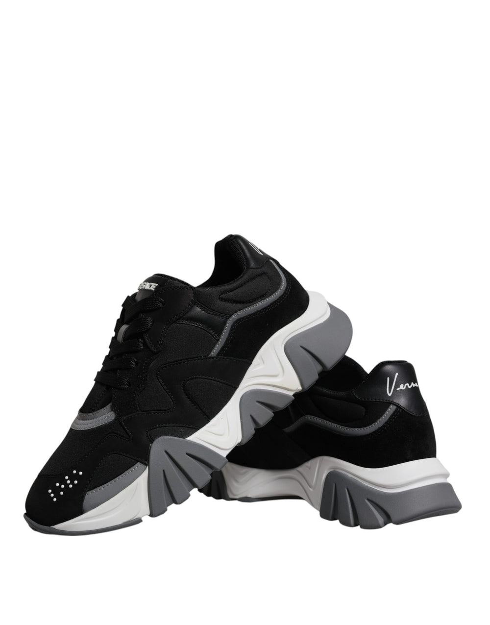 Versace Squalo Low-Top Sneakers in Black