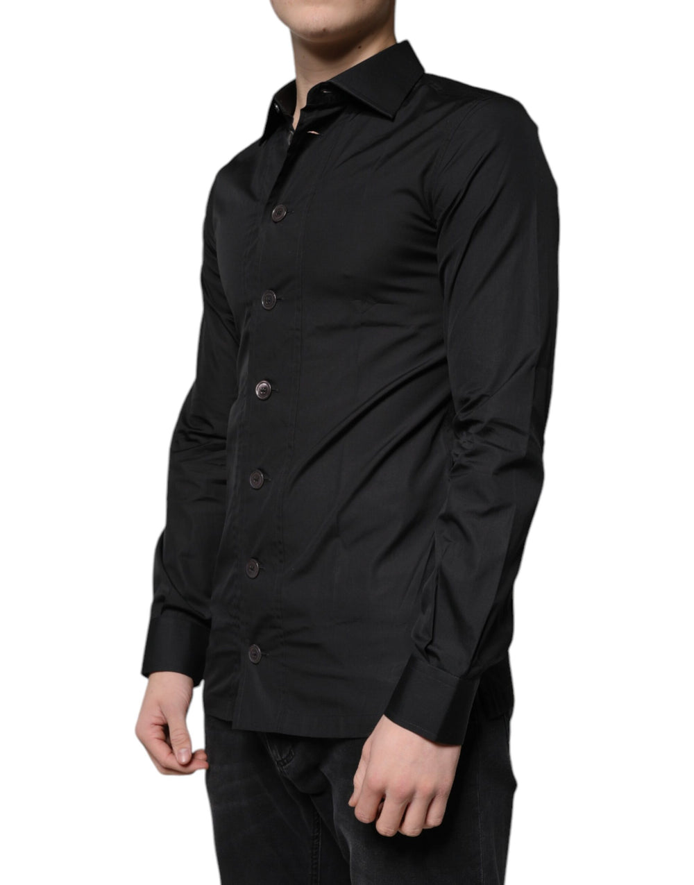 Dolce & Gabbana 100% Cotton Dress Shirt in Black
