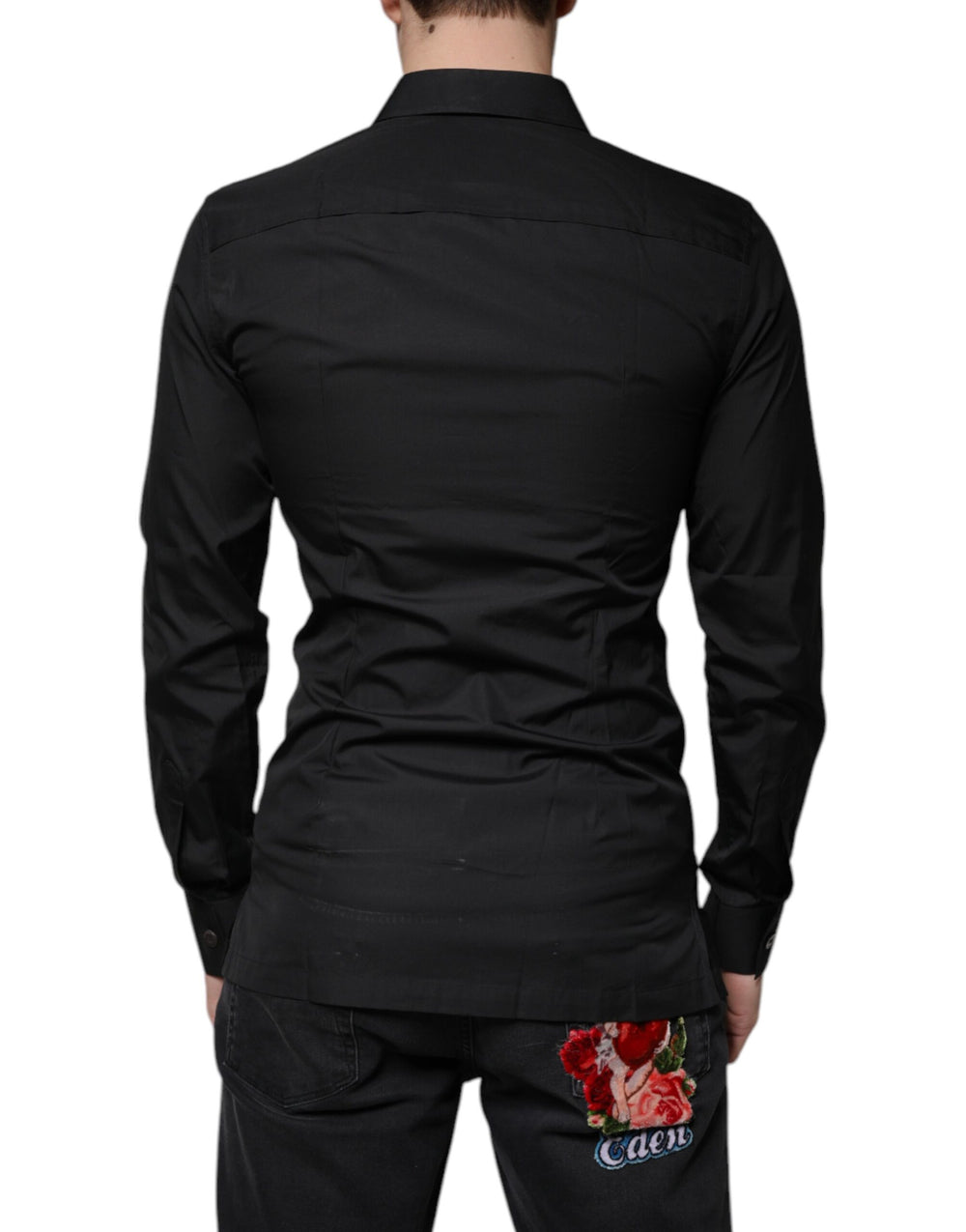 Dolce & Gabbana 100% Cotton Dress Shirt in Black