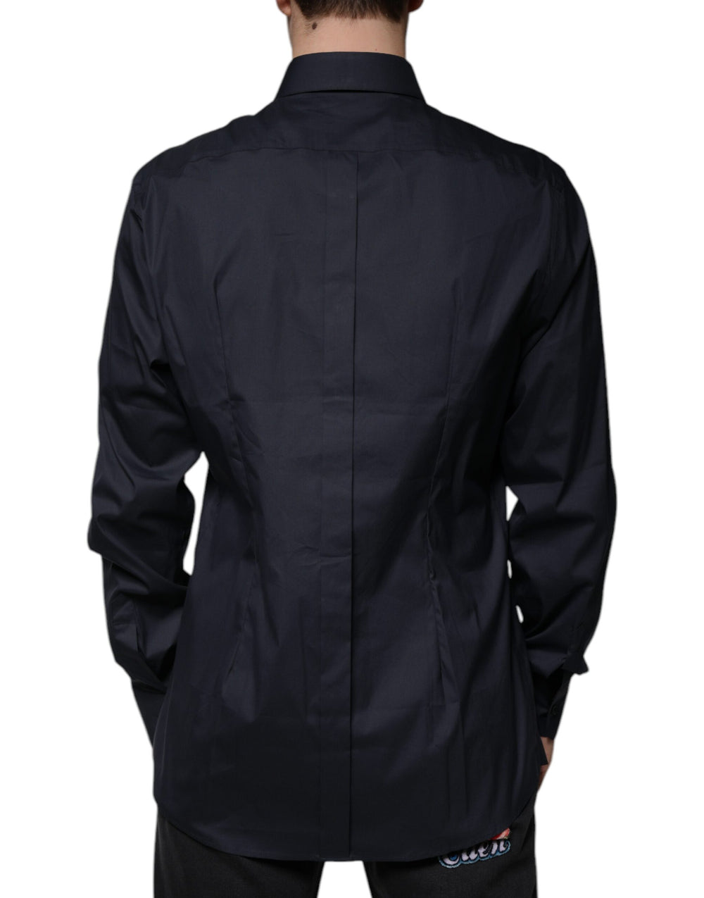 Dolce & Gabbana GOLD Cotton Blend Dress Shirt in Black