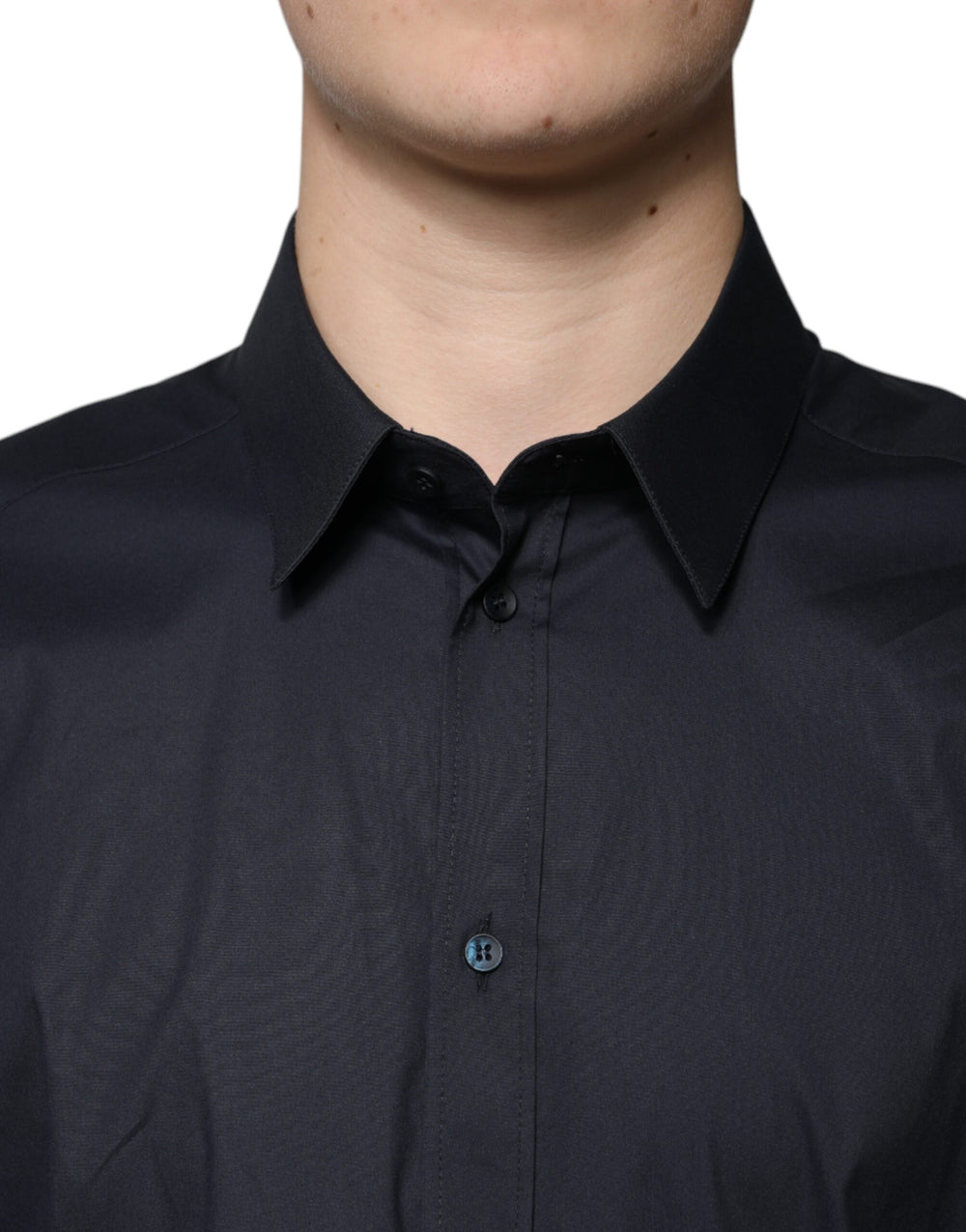 Dolce & Gabbana GOLD Cotton Blend Dress Shirt in Black