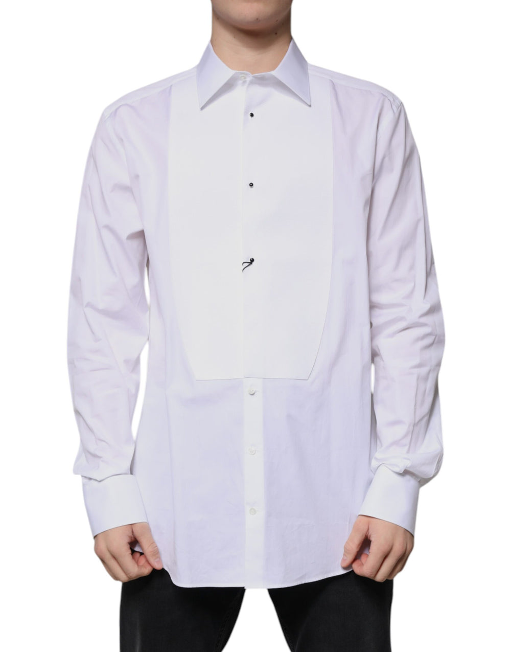 Dolce & Gabbana 100% Cotton Poplin Formal Shirt in White