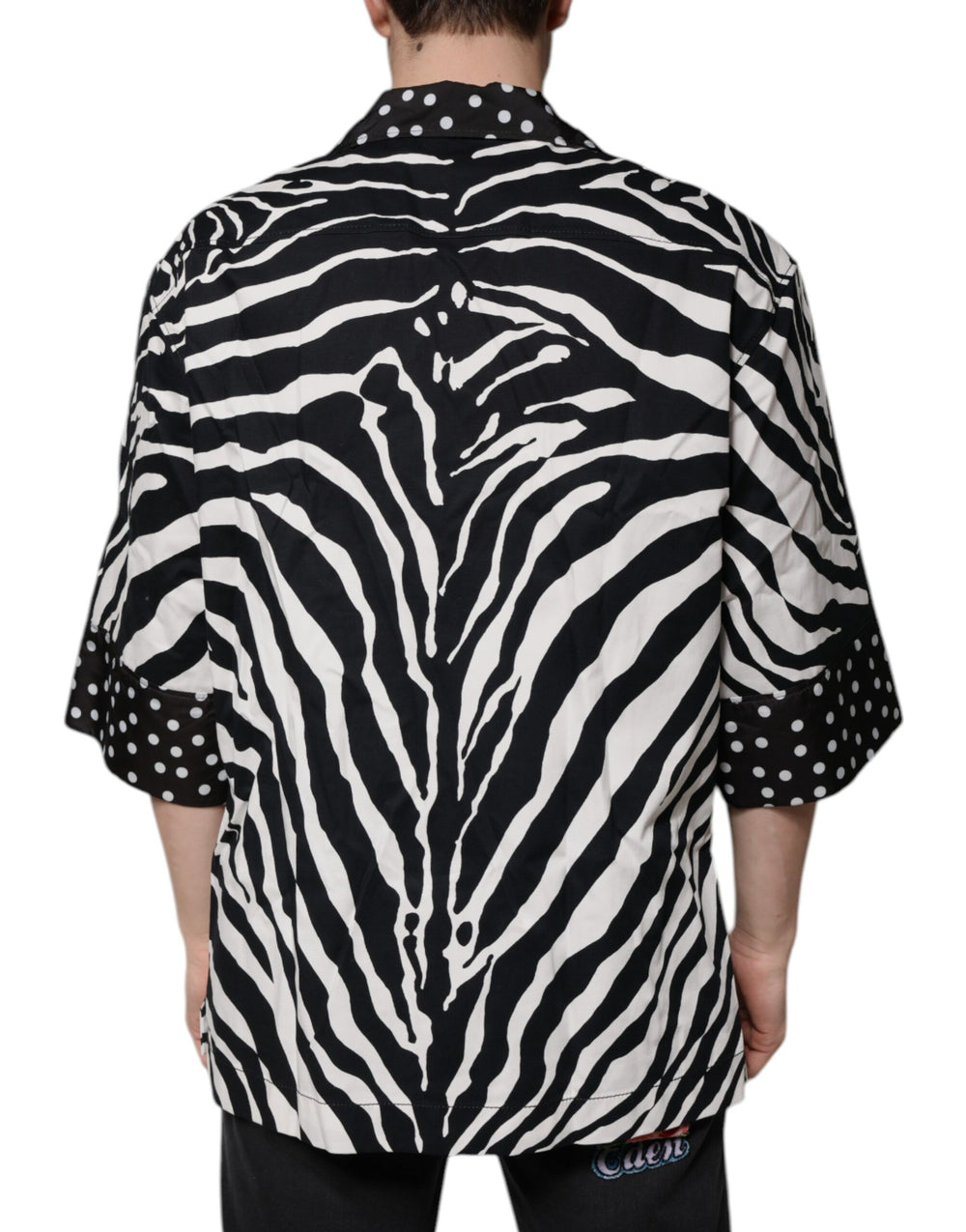 Dolce & Gabbana Zebra-Print Oversized Shirt in Black and White