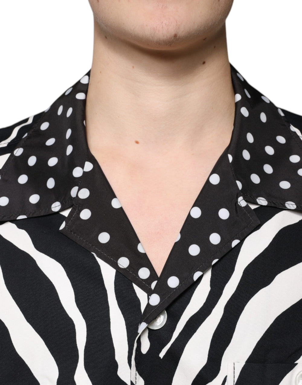 Dolce & Gabbana Zebra-Print Oversized Shirt in Black and White
