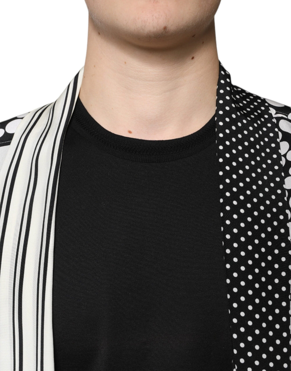 Dolce & Gabbana 100% Silk Shirt in Black and White