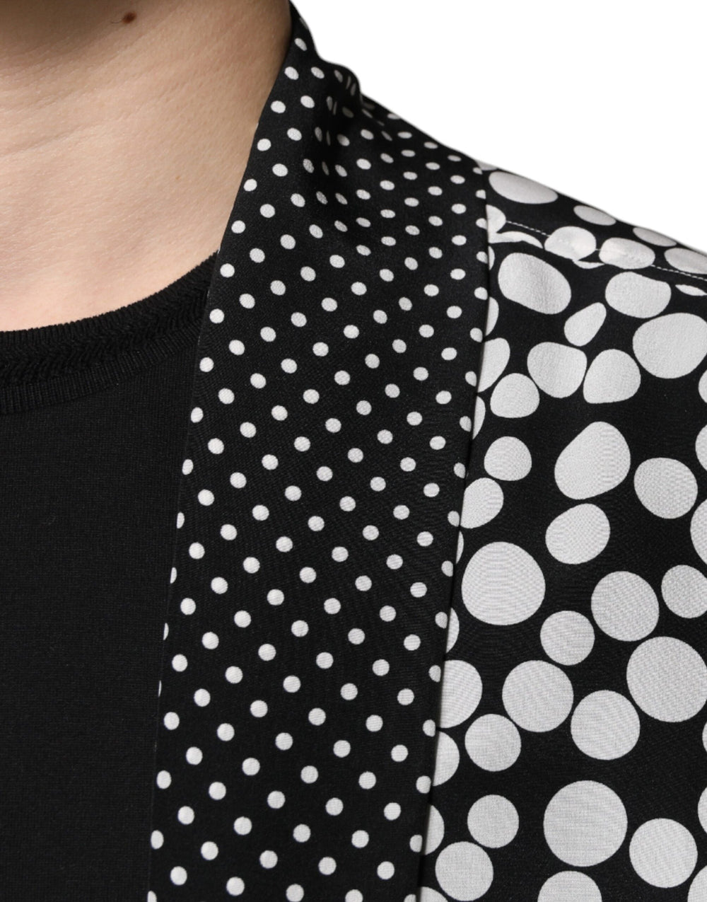 Dolce & Gabbana 100% Silk Shirt in Black and White