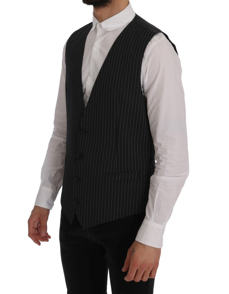 Dolce & Gabbana Wool Stretch Vest in Grey