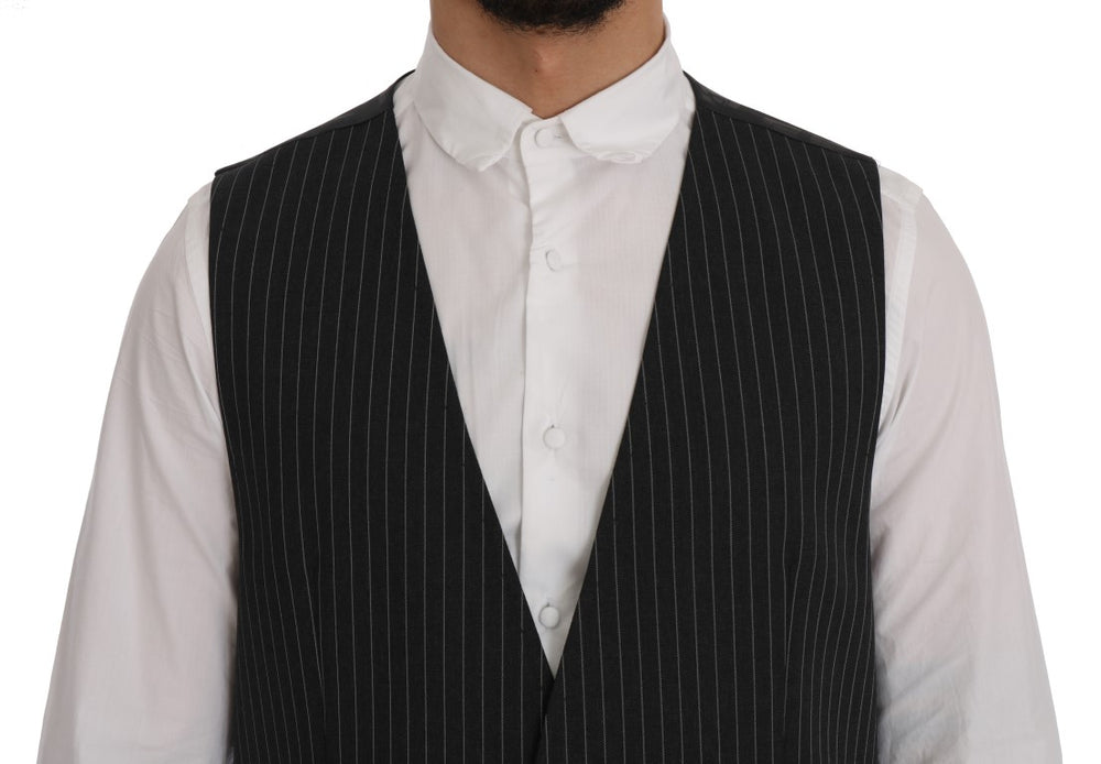 Dolce & Gabbana Wool Stretch Vest in Grey