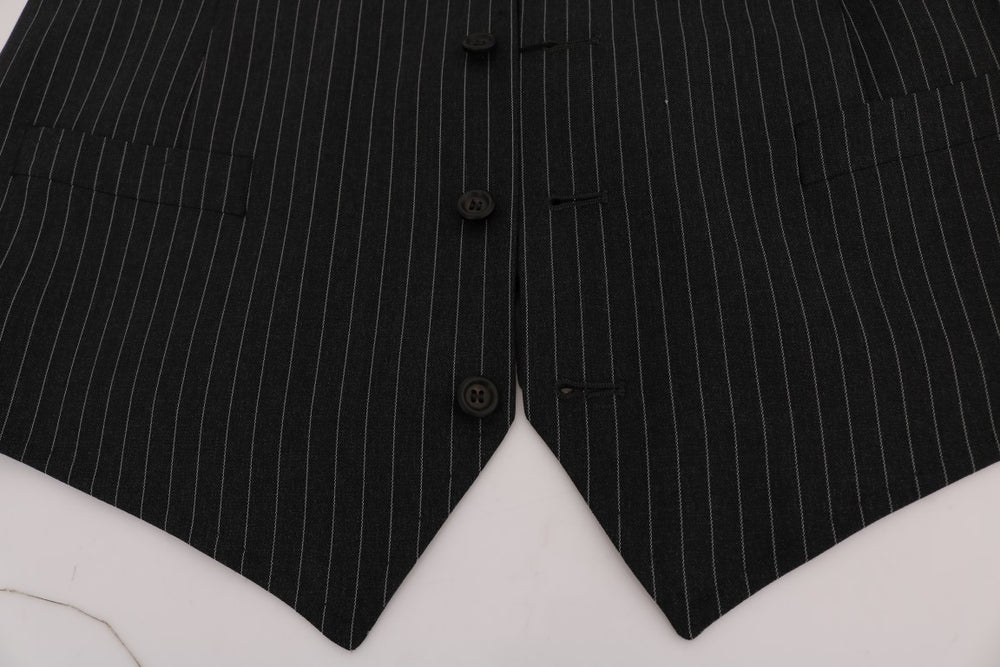 Dolce & Gabbana Wool Stretch Vest in Grey