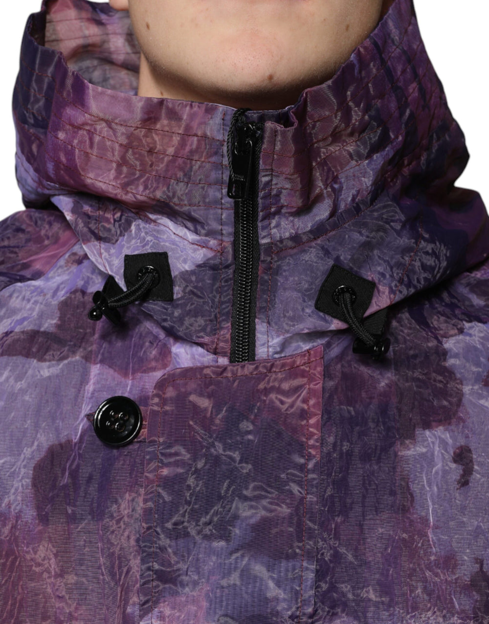 Dolce & Gabbana Nylon Blouson Jacket in Purple Camouflage