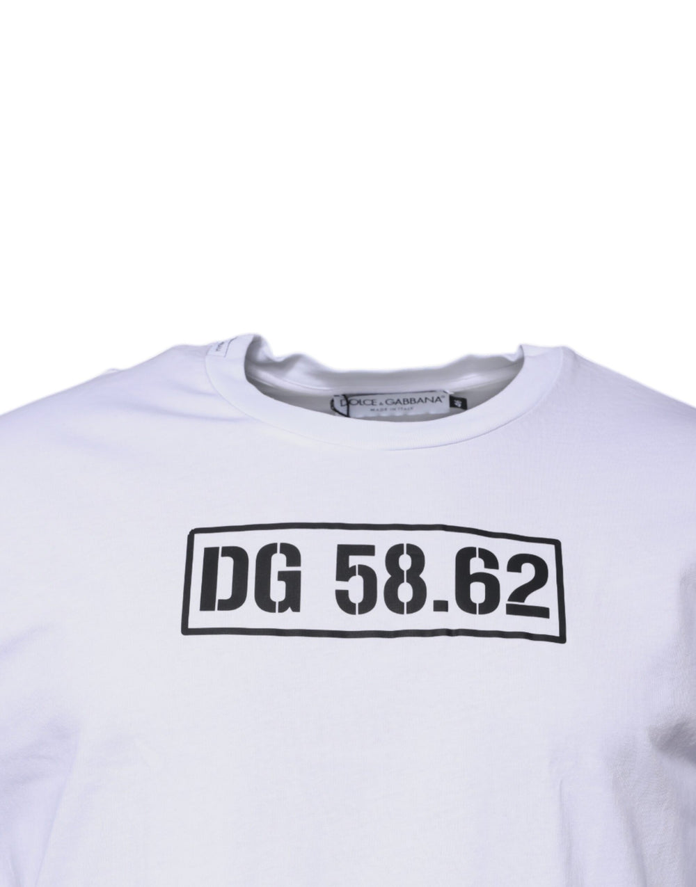 Dolce & Gabbana 100% Cotton Crew Neck T-shirt in White